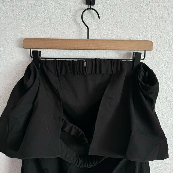 NEW NWT Francesca’s Luciana Strapless Elastic Back Wide Leg Jumpsuit Black XL - Picture 10 of 13